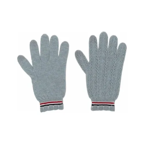 THOM BROWNE Вязаные перчатки, синий, унисекс