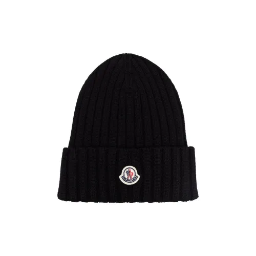 Moncler Ультра-теплые шапки из шерсти Черные Женские
