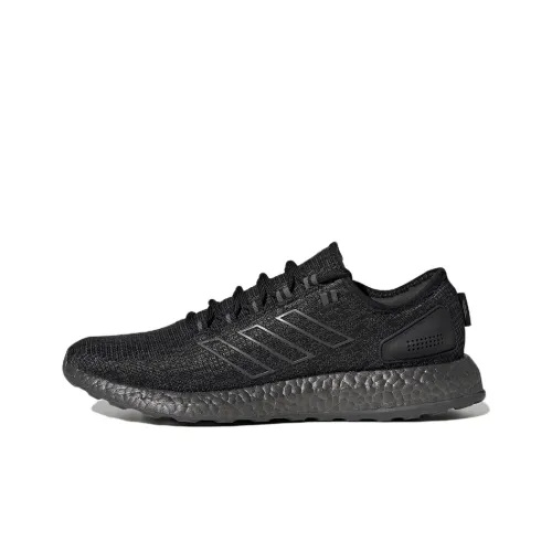 Adidas Pure Boost Low Топ Беговые кроссовки Унисекс Черный