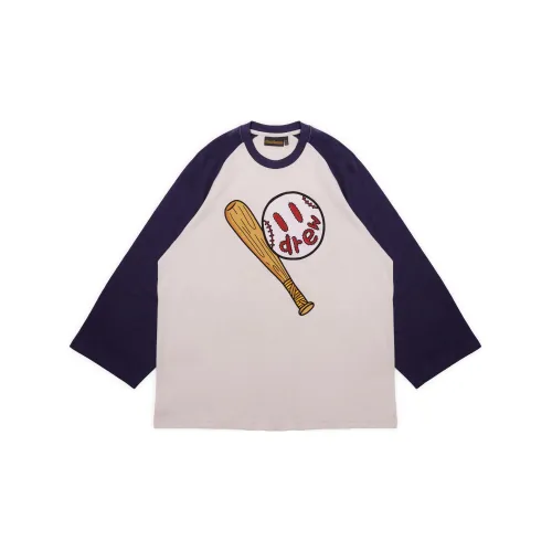 Drew House Hummingbirds Summer Collection Смайлик Коллекция T-Рубашка Унисекс Морской Синий