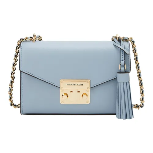 MICHAEL KORS Розовый Корова Кожа Цепь Сумка через плечо Сумка на плечо Маленькая Женская Светло-Синяя