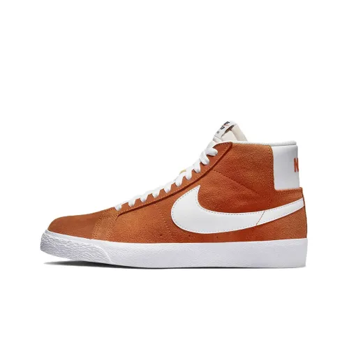 nike Blazer SB ZOOM Slip-resistant Abrasion-resistant Lightweight MID Skateboarding Top Shoes Unisex Orange White nike Blazer SB ZOOM Противоскользящий Устойчивый к истиранию Легкий MID Скейтбординг Топ Кроссовки Унисекс Оранжевый Белый