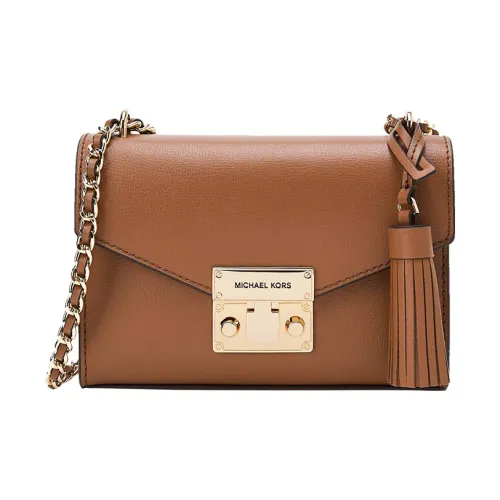 MICHAEL KORS Розовый Корова Кожа Плечевая Сумка Маленькая Женская Кожа Коричневый