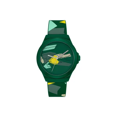 LACOSTE NEOCROC Collection Мужские часы Кварцевый механизм Силиконовый ремешок 42 мм Зеленый циферблат Мужские часы 2011186