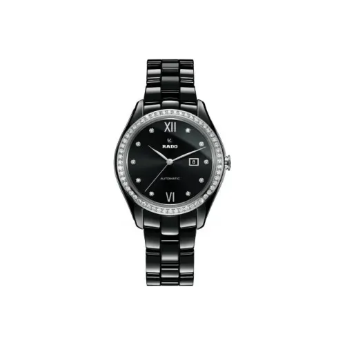 RADO Glam Slam Collection Автоматический Механический Часы Мужские Циферблат 36 мм Черный Керамические Корпус Часы