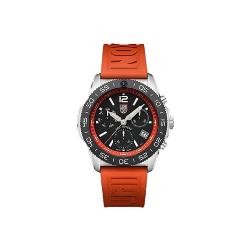 LUMINOX Marine Diving Collection Кварцевый механизм Мужские часы Часы 44 мм Черный циферблат Корпус из нержавеющей стали Резиновый ремешок