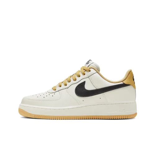 Nike Air FORCE 1 07 Low Топ Скейтборд Кроссовки Унисекс Белый Желтый Черный