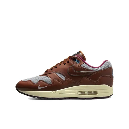 Patta x Nike Air Max 1 Low Топ Повседневные Беговые Кроссовки Унисекс Коричневый