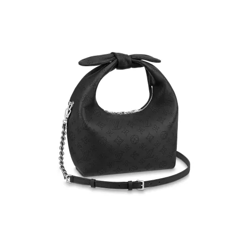 LOUIS VUITTON WHY KNO Гравированная Перфорированная Коровья Кожа Сумка Сумка через плечо Сумка через плечо Маленькая Женская Черная