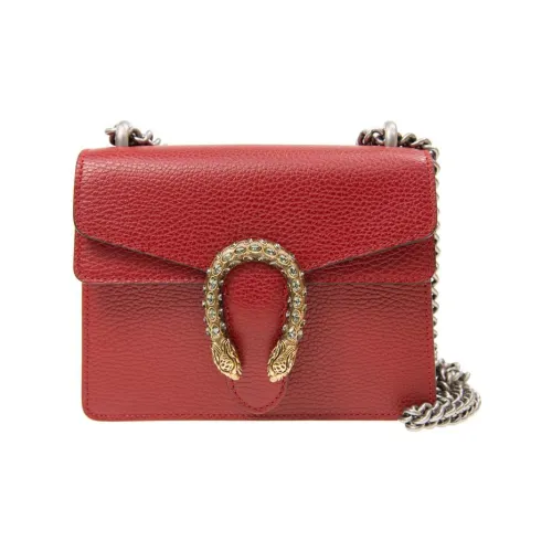 GUCCI Dionysus Кожа GOD OF Вино Сумка с цепочкой Сумка через плечо Женская Красная