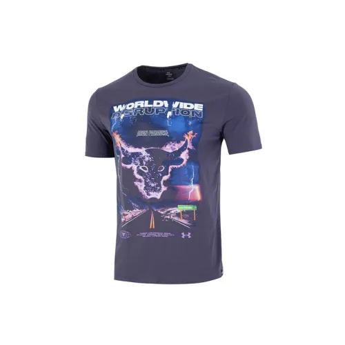 Under Armour T-Shirt Мужской Фиолетовый Синий