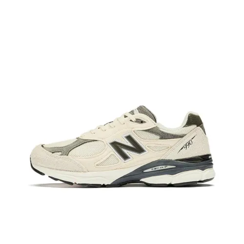New Balance NB 990 V3 Low Топ Повседневный Городской Коммутирование Беговые кроссовки Унисекс Бежевый Сделано в США