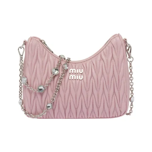 MIU MIU Matelassé Sheepskin Ручная Сумка Сумка через плечо Сумка на плечо Женская Розовая