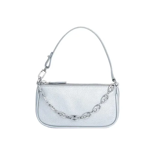 By Far Rachel Коровья кожа Сумка на плечо Сумка Сумка через плечо Мини Women's Silver