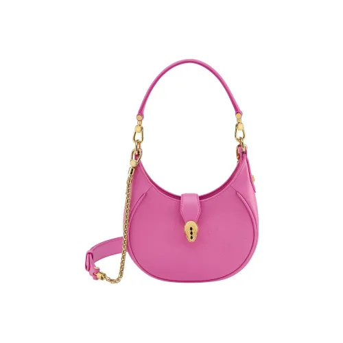 BVLGARI Serpeti Ellipse Series Сумка из коровьей кожи сумка через плечо маленькая сумка через плечо женская розовая