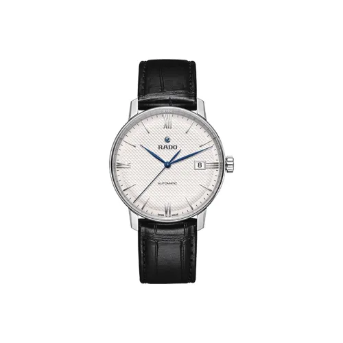 RADO Автоматический Механический Часы Мужские Crystal Sparkle Collection 37,7мм*37,7мм*10,2мм Белые