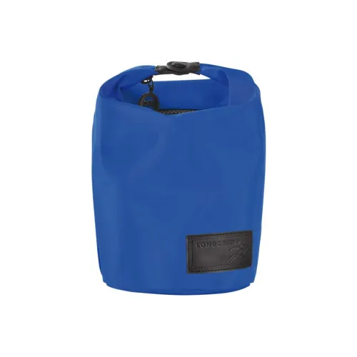 LONGCHAMP Le Pliage Холст с кожей Комбинированный Сумка-ведро Сумка для хранения Клатч Женская Синяя