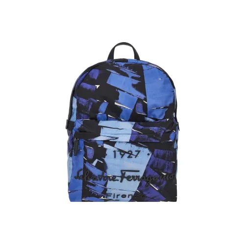 FERRAGAMO Nylon Рюкзак Мужской Синий Черный