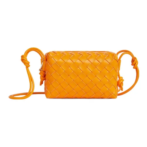 Bottega Veneta Loop кожа Camera сумка для хранения ручная сумка на плечо женская свежий апельсин