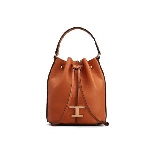 TOD'S Вечный кожаная сумка ведрообразной формы сумка через плечо сумка экстра маленькая женская апельсин