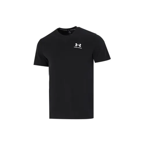 Under Armour Вышитая Черная Мужская Футболка