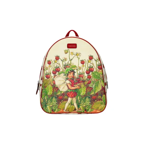 GUCCI Canvas Рюкзак для детей Белый Зеленый Многоцветный