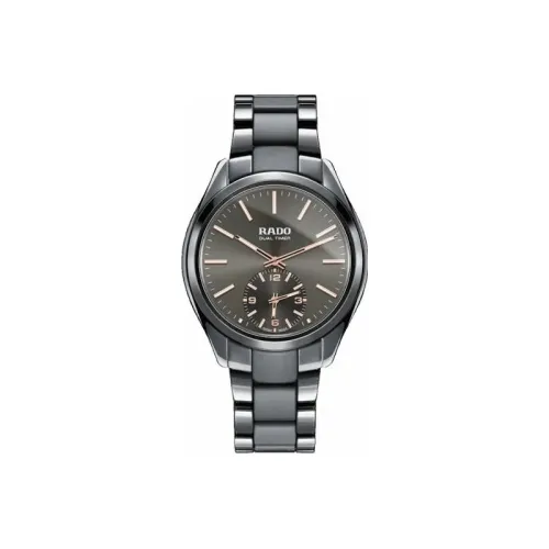 RADO Glam Slam Collection Кварцевый механизм Мужские часы Часы 42 мм Серый циферблат Керамика Чехол часов Титан Ремешок
