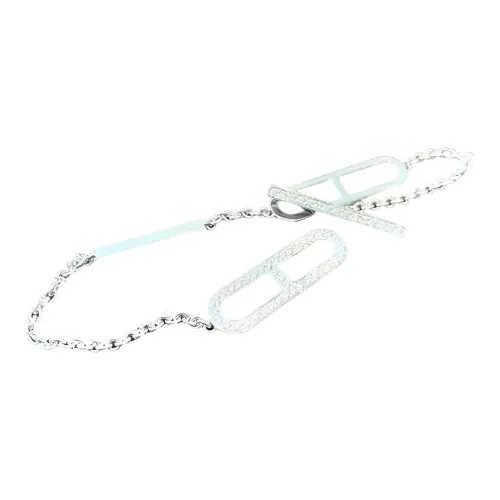 HERMES Металлические браслеты, серебряные, женские