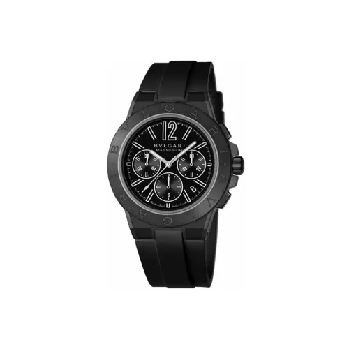 BVLGARI Наручные часы Автоматический Механический Механизм Резиновый Ремешок 42 мм Черный Циферблат Мужские часы DG42BSMCVDCH