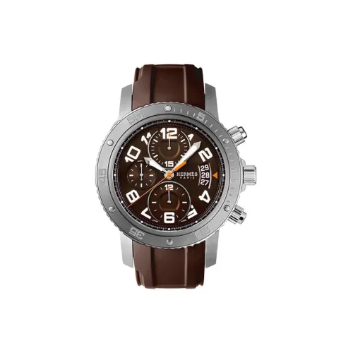 HERMES Автоматический механический механизм Мужские часы Clipper 44 мм Коричневый