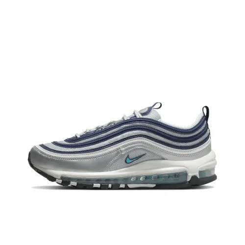 Nike Air Max 97 Low Топ Повседневные Беговые Кроссовки Женские Серый Синий