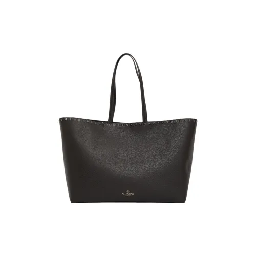 Valentino Rockstud Телячья кожа Тоут Сумка Сумка для покупок Сумка Женская Черная