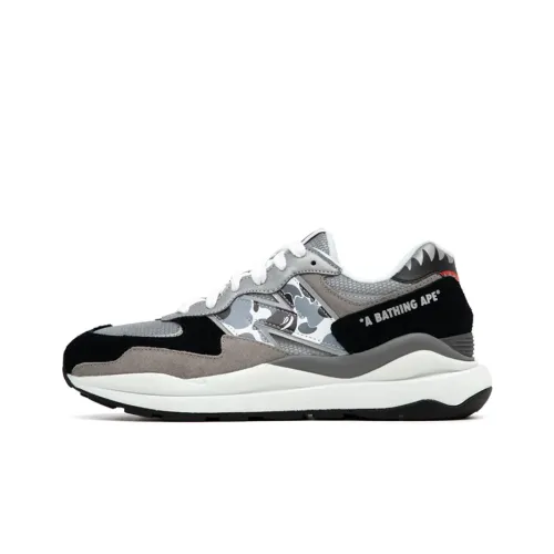 BAPE BLACK x New Balance NB 5740 Series Низкий Топ Повседневные Беговые Кроссовки Унисекс Черные