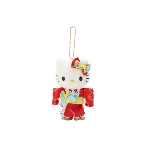 Санрио Hello Kitty Красный Hello Kit Yukata Талисман Кронштейн Куклы Плюшевый Брелок 10 см Высота