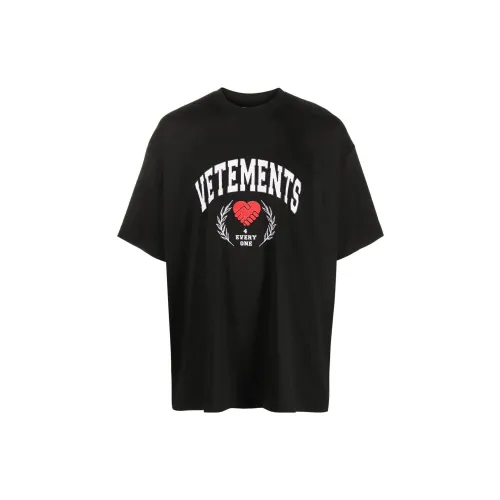 Vetements Черная унисекс футболка