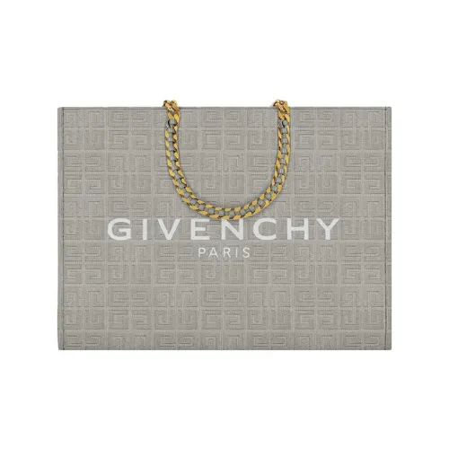 GIVENCHY Холст с кожей Детали Тоут Сумка Сумка для покупок Сумка через плечо Сумка среднего размера Женская Серый