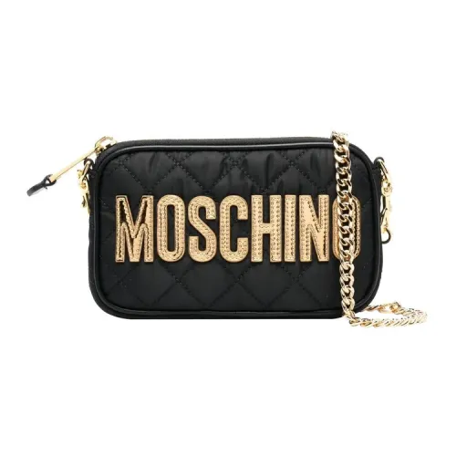 MOSCHINO Коровья кожа Нейлоновая сумка через плечо Сумка на плечо Женская Черная