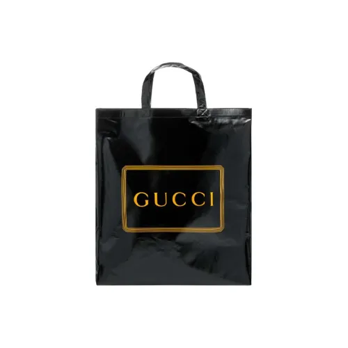 GUCCI Ткань Тоут Сумка Сумка для покупок Сумка на плечо Сумка среднего размера унисекс черного цвета