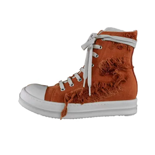 Rick Owens DRKSHDW Высокие Топы Стильные Скейтбординги Женские Оранжевые