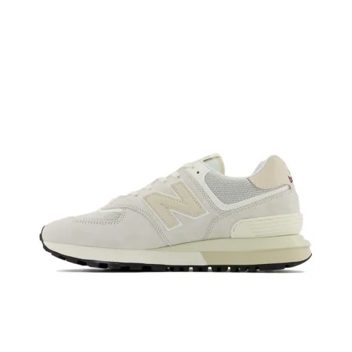 New Balance NB 574 Устойчивый к истиранию Дышащий Легкий Низкий Топ Повседневные Беговые кроссовки Унисекс Серый Бежевый