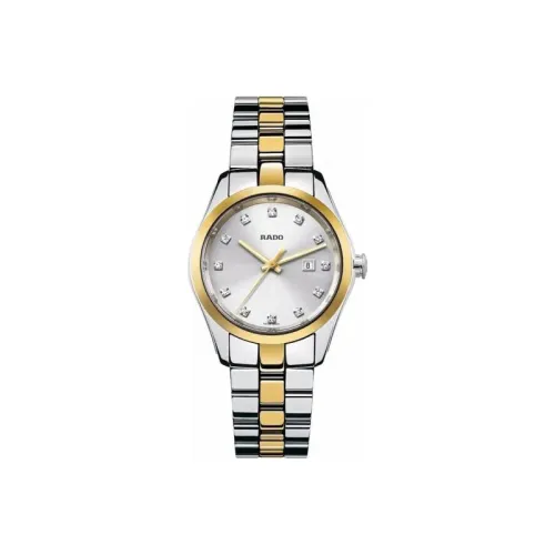 RADO Glam Slam Collection Кварцевый механизм Женские часы Watch 31,5mm Серебристый циферблат