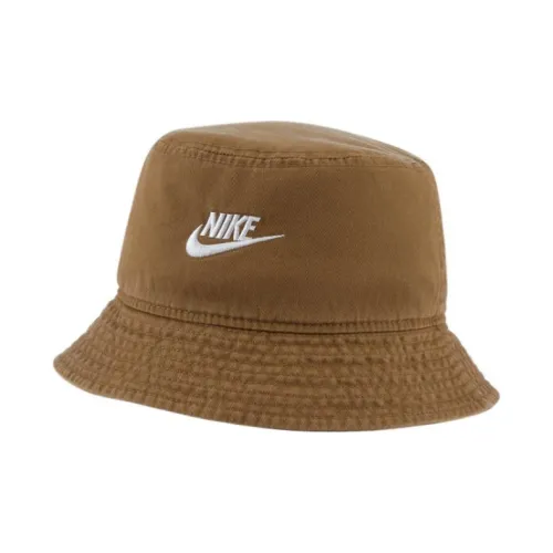 NIKE Cotton Bucket Hats Коричневый Унисекс