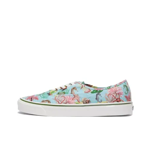 Todd Snyder X John Derian x VANS Authentic Series 44 DX Low Скейтборд Кроссовки Унисекс Синий Розовый