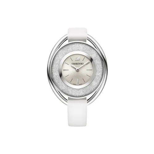Swarovski Наручные часы Кварцевый механизм Кожаный ремешок Белый циферблат Женские часы
