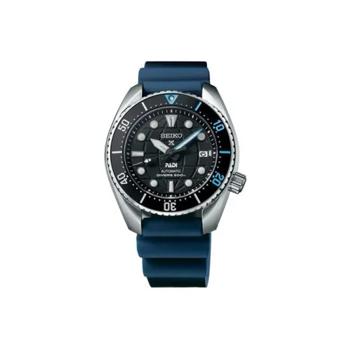 SEIKO Prospe Механические часы с силиконовым ремешком мужские черные SBDC179