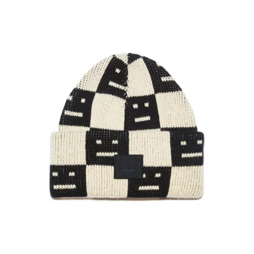 ACNE STUDIOS Шерстяные шапки Унисекс Черный/Oats Бежевый