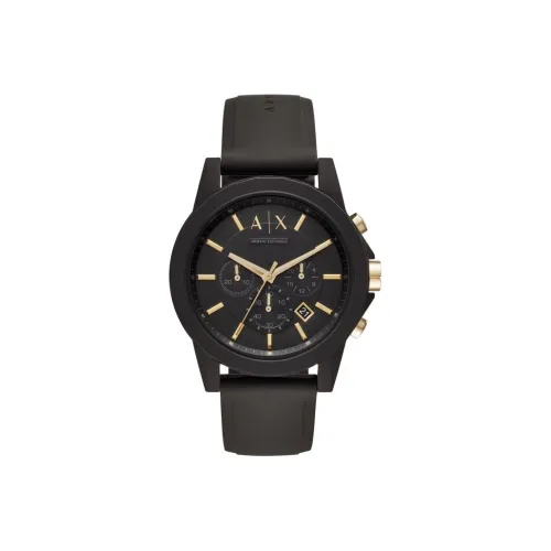 ARMANI EXCHANGEAE Darth Vader Collection Наручные часы Кварцевый механизм Силиконовый ремешок Черный циферблат Мужские часы