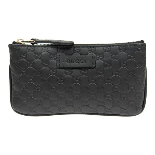 GUCCI Коровья кожа Монетница Кошелек Обычный Женский Черный