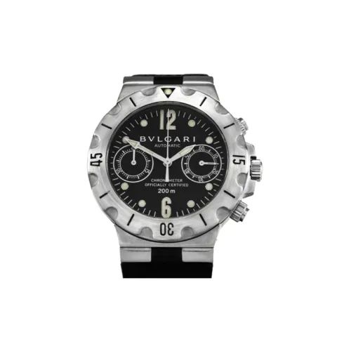 BVLGARI Наручные часы Автоматический Механический Механизм Резиновый Ремешок Черный Циферблат Мужские часы