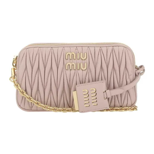 MIU MIU Sheepskin Portable Crossbody Bag Shoulder Bag Women's Pink